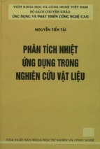 Phân tích nhiệt ứng dụng trong nghiên cứu vật liệu  nguyễn tiến tài