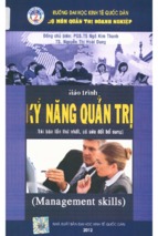 Giáo trình kỹ năng quản trị  ngô kim thanh, nguyễn thị hoài dung đồng chủ biên và những người khác