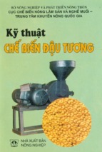 Kỹ thuật chế biến đậu tương