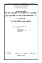 Skkn sử dụng bản đồ tư duy để nâng cao hiệu quả dạy học tin học lớp 11 phần ôn tập