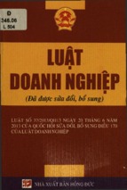 Luật doanh nghiệp  đã được sửa đổi, bổ sung năm 2009, 2013  hoàng anh (hệ thống hóa)