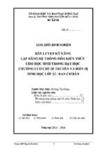 Skkn rèn luyện kỹ năng lập bảng hệ thống hóa kiến thức