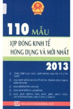 110 mẫu hợp đồng kinh tế thông dụng và mới nhất 2013  quốc cường (hệ thống hóa