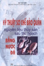 Kỹ thuật sơ chế bảo quản nguyên liệu thủy sản sau thu hoạch