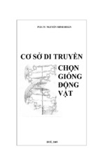 Cơ sở di truyền chọn giống động vật  nguyễn minh hoàn