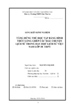 Skkn tăng hứng thú học tập bằng hình thức lồng ghép các mẩu chuyện lịch sử trong dạy học lịch sử việt nam lớp 10  thpt