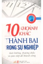 10 khoảnh khắc thành bại trong sự nghiệp  định hướng, thương thảo và giao tiếp để thành công  casey hawley; lê đình hùng