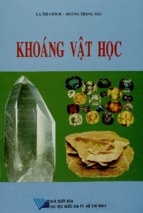 Khoáng vật học  la thị chích, hoàng trọng ma