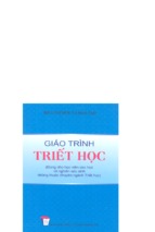 Giáo trình triết học  dành cho học viên cao học và nghiên cứu sinh không thuộc nhóm ngành triết học  đoàn quang th