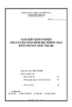 Skkn giải các bài toán hình học không gian bằng phương pháp tọa độ thpt bình sơn