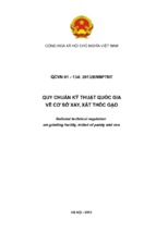 Quy chuẩn kỹ thuật quốc gia về cơ sở xay xát thóc gạo. qcvn 01 134 2013 bnnptnt