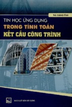 Tin học ứng dụng trong tính toán kết cấu công trình  đặng tỉn