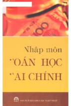 Nhập môn toán học tài chính  trần hùng thao