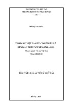 Tóm tắt luận án tiến sĩ ngữ văn thơ đi sứ việt nam từ cuối triều lê đến đầu triều nguyễn (1740   1820)