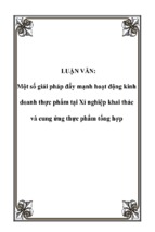 Một số giải pháp đẩy mạnh hoạt động kinh doanh thực phẩm tại xí nghiệp khai thác và cung ứng thực phẩm tổng hợp