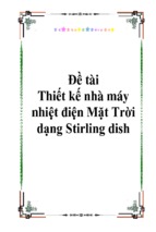 Thiết kế nhà máy nhiệt điện mặt trời dạng stirling dish