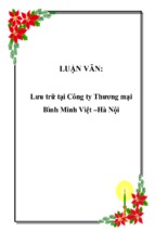 Lưu trữ tại công ty thương mại bình minh việt –hà nội