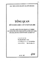 Tổng quan đề tài khoa học cấp cơ sở  vấn đề xã hội công dân trong quá trình xây dựng nhà nước pháp quyền xã hội chủ nghĩa của dân, do dân và vì dân ở nước ta hiện nay