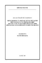 Những ảnh hưởng của chuẩn mực kế toán việt nam đến kiểm toán báo cáo tài chính doanh nghiệp nhà nước và yêu cầu hoàn thiện nội dung quy trình kiểm toán báo cáo tài chính của kiểm toán nhà nước