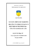 Microsoft word   xây dựng chiến lược marketing cho công ty cổ phần xây dựng và phát triển đô thị tỉnh bà rịa vũng tàu giai đoạn 2013 2016