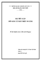 Tiểu luận kinh tế phát triển so sánh nghiên cứu về đất nước hungary