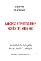 Bài giảng phương pháp nghiên cứu khoa học   pgs.ts. lưu trường văn