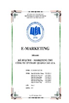 Tiểu luận kế hoạch e – marketing cho công ty cp tm dv quảng cáo ata