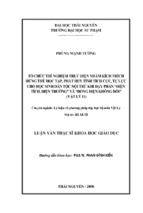 Tổ chức thí nghiệm trực diện nhằm kích thích hứng thú học tập phát huy tính tích cực, tự lực, cho học sinh dân tộc nội trú khi dạy phần “điện tích, điện trường” và “dòng điện không