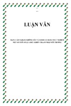 Mạng cảm nahanj không dây và đánh giá bằng thực nghiệm một số thôi số qua điều khiển thaam nhập môi trường