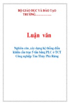 Nghiên cứu ,xây dựng hệ thống điều khiển cần trục 5 tấn bằng plc ở tct công nghiệp tàu thủy phà rừng