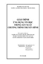 ứng dụng tin học trong sản xuất chương trình truyền hình