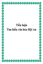 Tiểu luận tìm hiểu văn hóa hội an