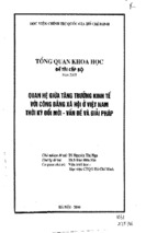 Luận văn thạc sĩ kinh tế quan điểm giữa tăng trưởng kinh tế và công bằng xã hội ở việt nam thời kỳ đổi mới   vấn đề và giải pháp   tài liệu, ebook, giáo trình