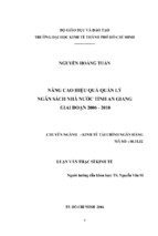 Nâng cao hiệu quả quản lý ngân sách nhà nước tỉnh an giang giai đoạn 2006 – 2010