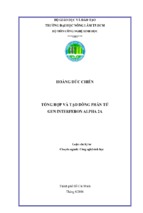Tổng hợp và tạo dõng phân tử gen interferon alpha 2a