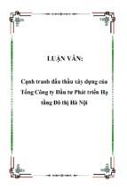 Cạnh tranh đấu thầu xây dựng của tổng công ty đầu tư phát triển hạ tầng đô thị hà nội