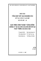 Quá trình hình thành “cộng đồng đông á” và vai trò của nó đối với sự phát triển của khu vực