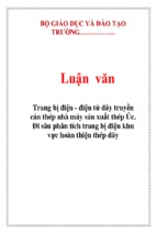 Trang bị điện   điện tử dây truyền cán thép nhà máy sản xuất thép úc. đi sâu phân tích trang bị điện khu vực hoàn thiện thép dây