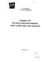 đề tài nghiên cứu sử dụng than địa phương chất lượng xấu làm chất đốt