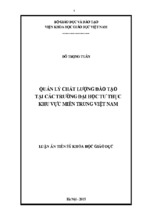 Quản lý chất lượng đào tạo trong các trường đại học tư thục khu vực miền trung việt nam (2)