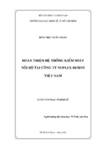 Hoàn thiện hệ thống kiểm soát nội bộ tại công ty nuplex resins việt nam