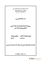 Tóm tắt luận văn thạc sĩ quản trị quan hệ khách hàng tại vnpt bình định