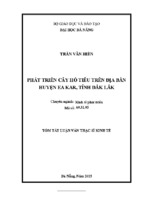 Tóm tắt luận văn thạc sĩ kinh tế phát triển cây hồ tiêu trên địa bàn huyện ea kar tỉnh đắk lắk