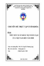 Thúc đẩy xuất khẩu mặt hàng gạo của việt nam đến năm 2020