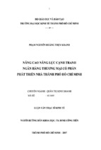 Nâng cao năng lực cạnh tranh ngân hàng thương mại cổ phần phát triển nhà tp