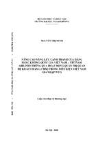 Nâng cao năng lực cạnh tranh của hãng hàng không quốc gia việt nam – vietnam airlines thông qua hoạt động quản trị quan hệ khách hàng (crm) trong điều kiện việt nam gia nhập wto
