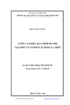 Nâng cao hiệu quả kinh doanh tại công ty cổ phần xi măng la hiên
