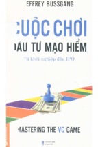 Cuộc chơi đầu tư mạo hiểm  từ khởi nghiệp đến ipo  jeffrey bussgang; anh tuấn dịch