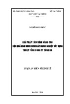 Giải pháp tài chính nâng cao hiệu quả kinh doanh cho các doanh nghiệp xây dựng thuộc tổng công ty sông đà