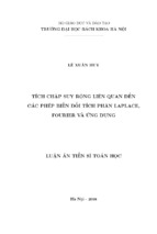 Luận án tiến sĩ tích chập suy rộng liên quan đến các phép biến đổi tích phân laplace, fourier và ứng dụng